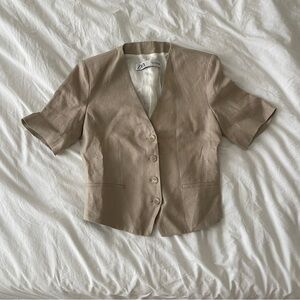 Zara Linen Vest Blazer